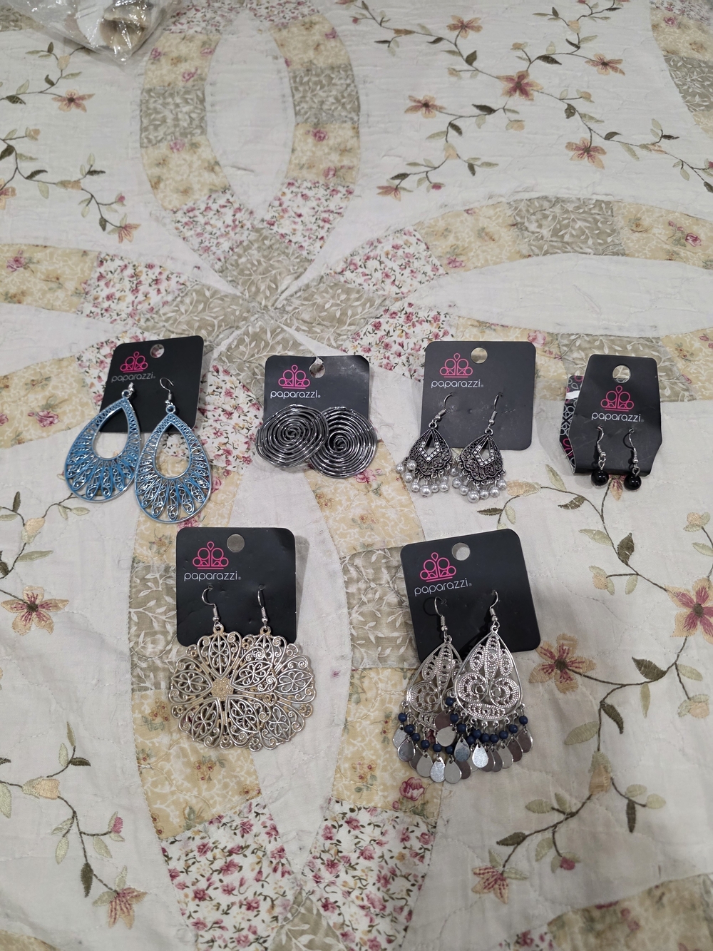 Paparazzi Women's Mixed Metal and Blue Teardrop Earring Set